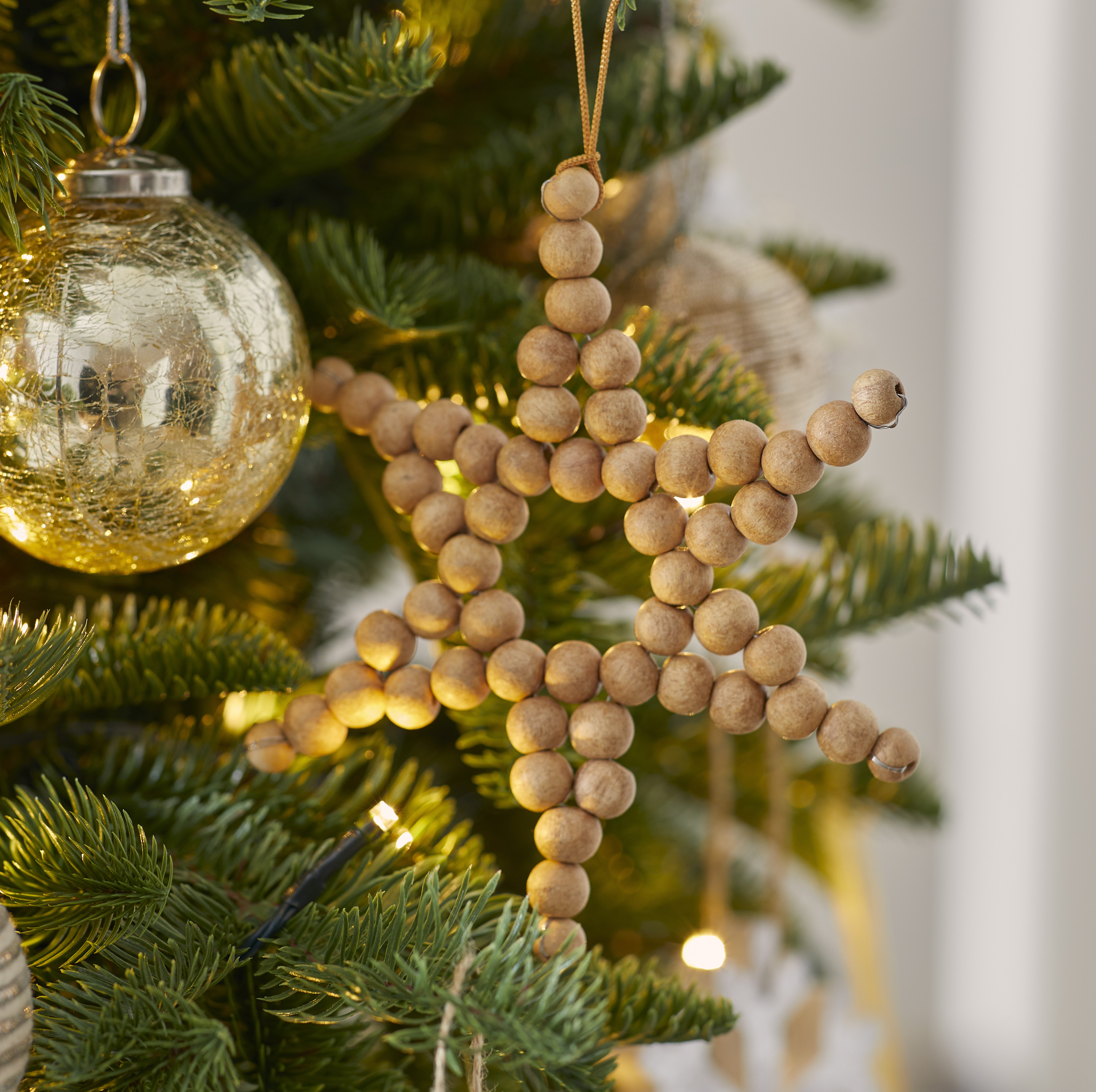 Beaded christmas hot sale star ornaments