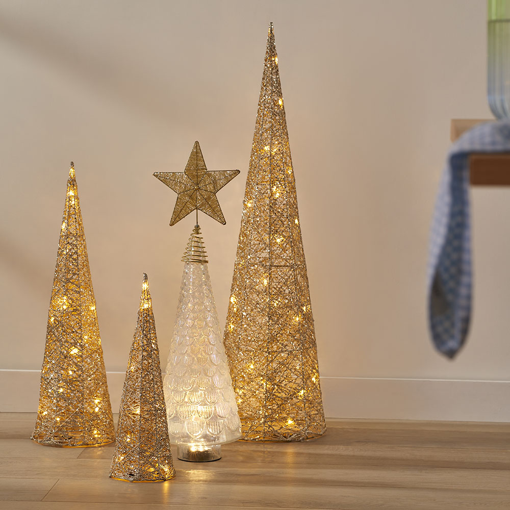 Gold star tree shop topper