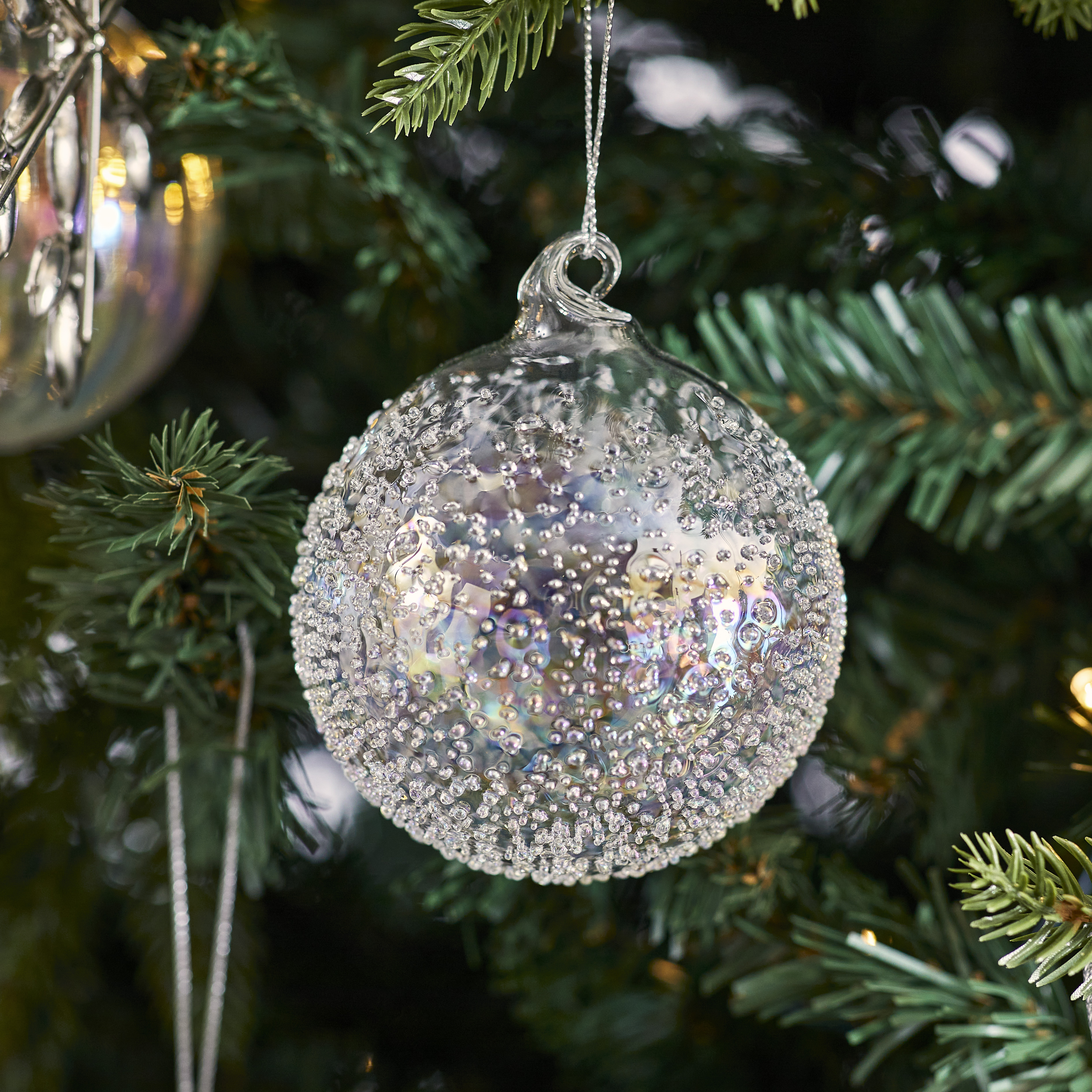 Clear glass deals bauble