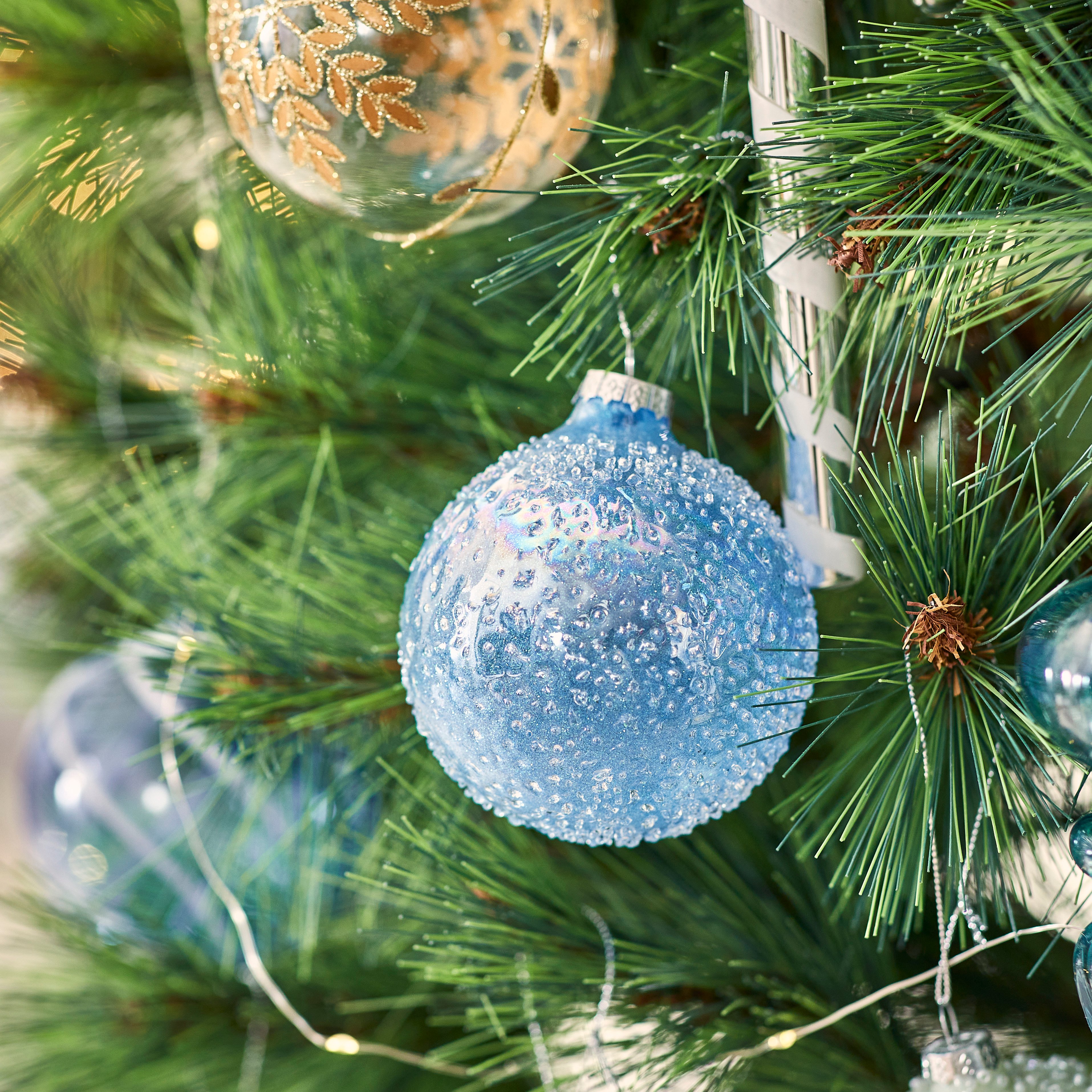 Light blue glass christmas ornaments online