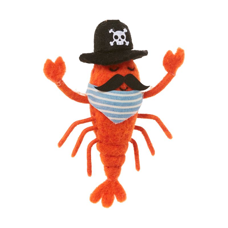 Felted Lobster Pirate Friend