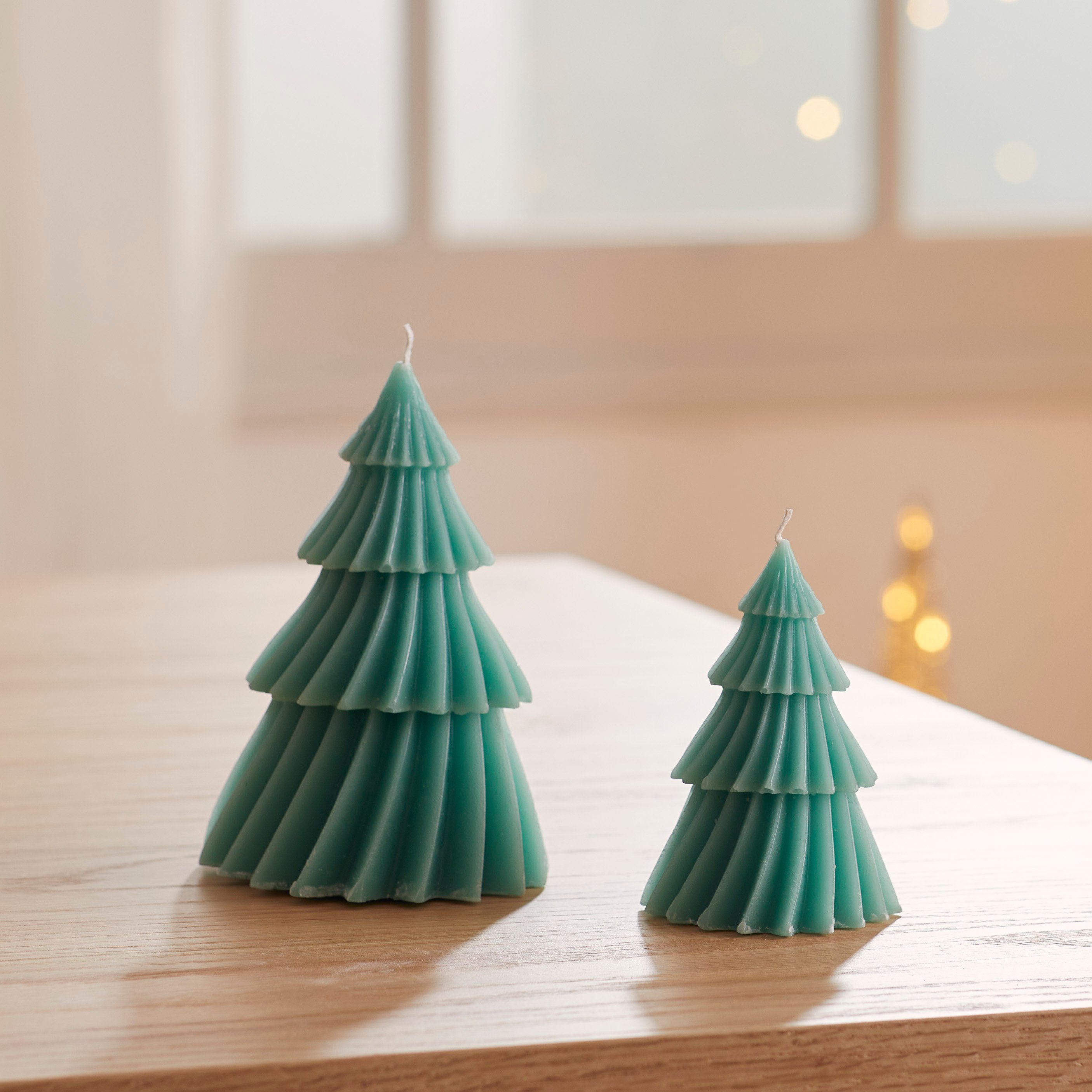 Christmas Tree Green Candle Adairs