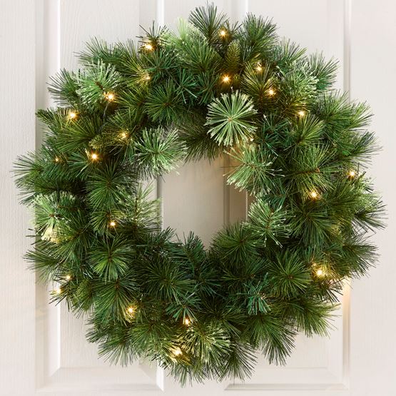 Luxe LED Small Green Wreath