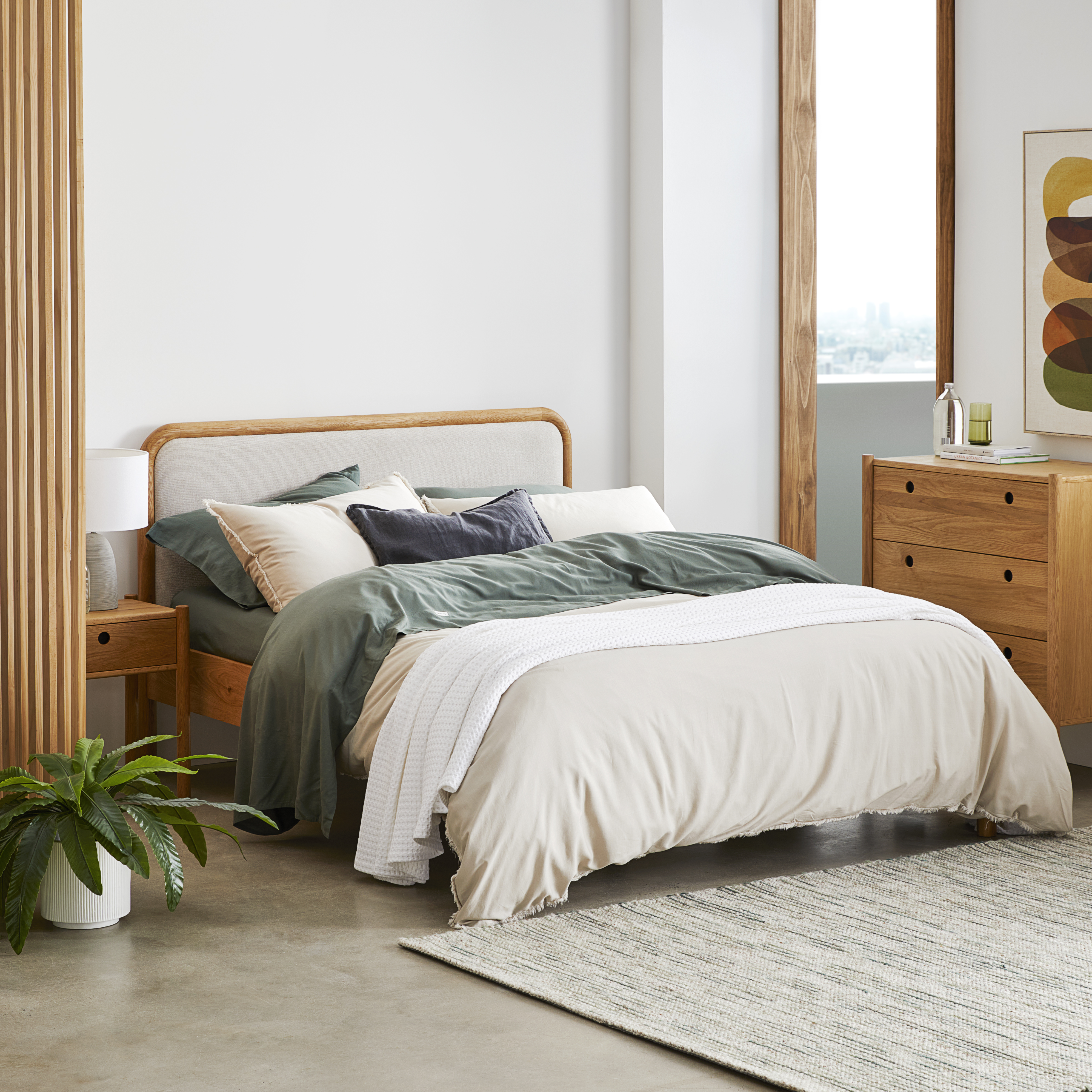 Mackay Oak & Natural Full Bed Adairs