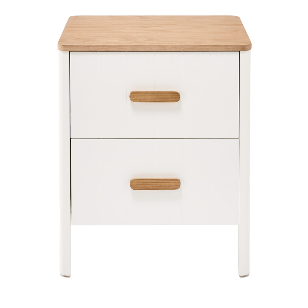 Harley White Bedside Table Adairs