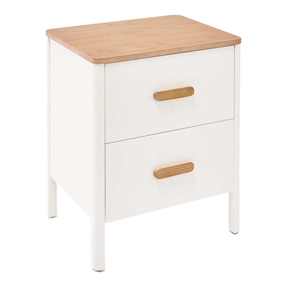 Harley White Bedside Table Adairs
