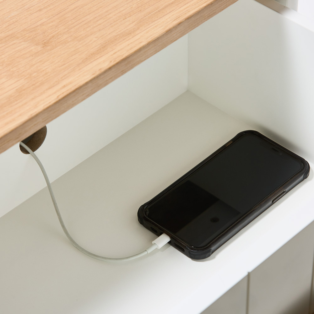 Harley White Bedside Table Adairs