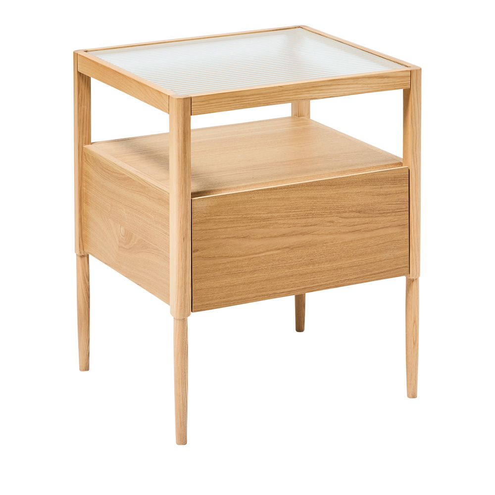 Florence Natural Bedside Table Adairs