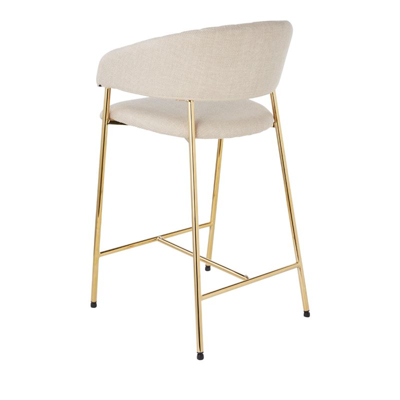 Shelby Beige & Gold Counter Stool