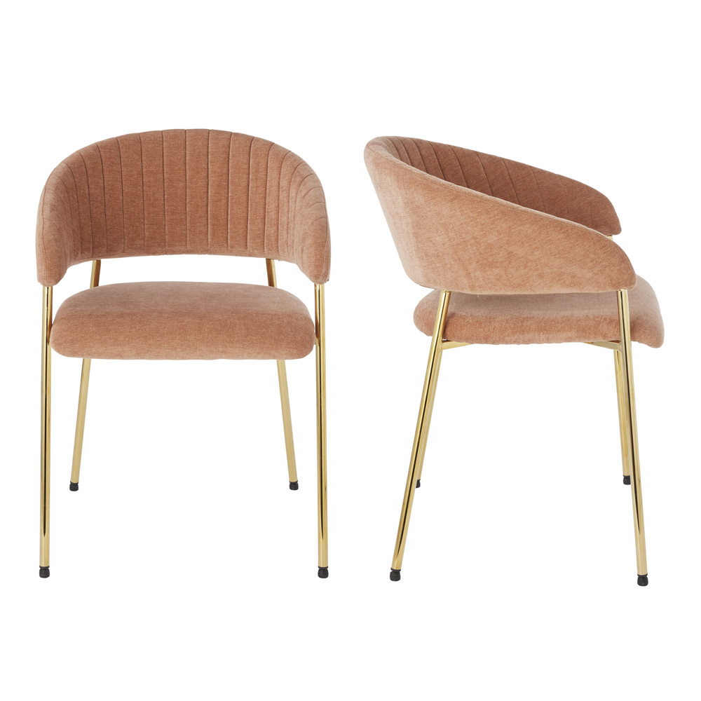 Shelby Rosewood & Gold Dining Chair Set of 2 Adairs