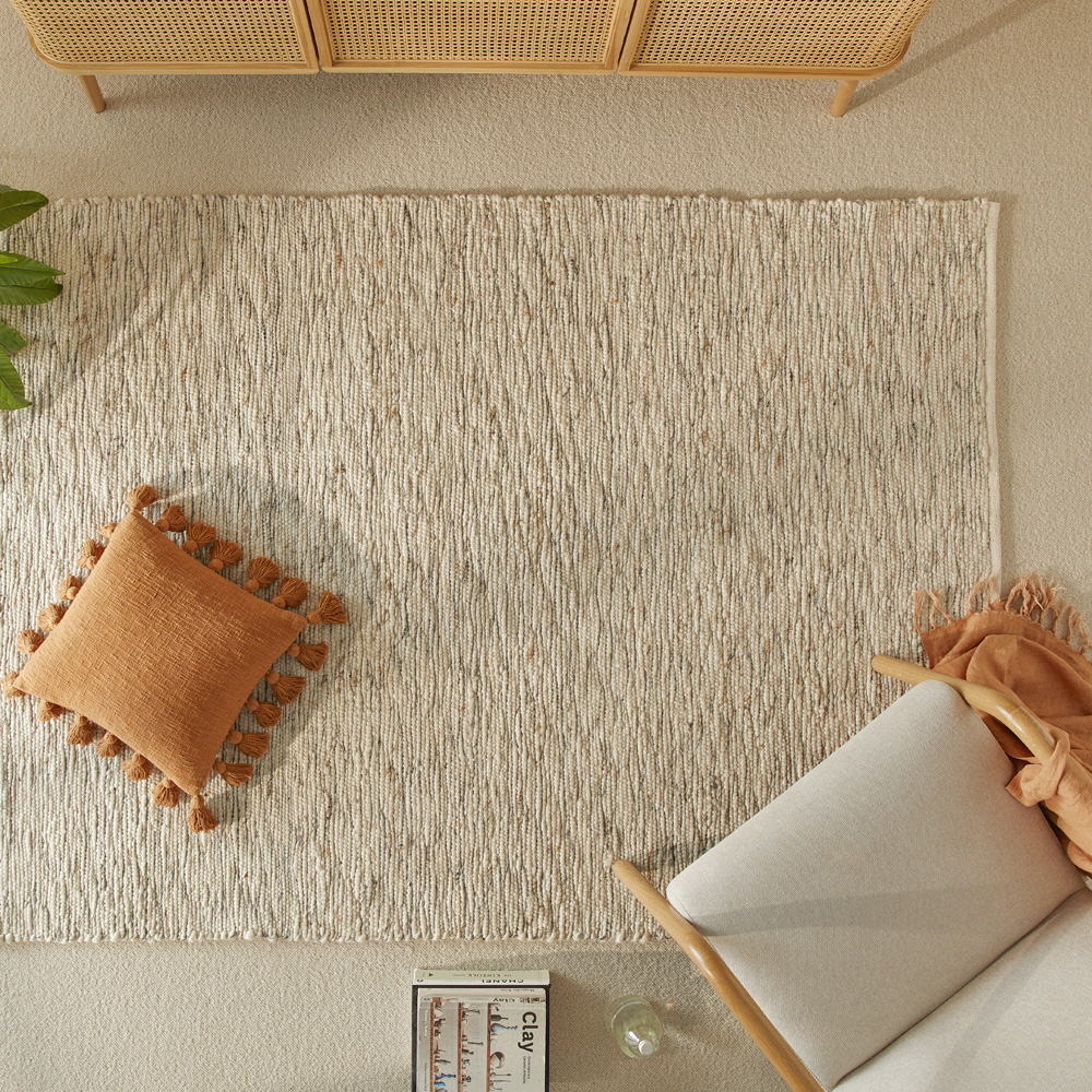 Moses Natural Marle Rug | Adairs