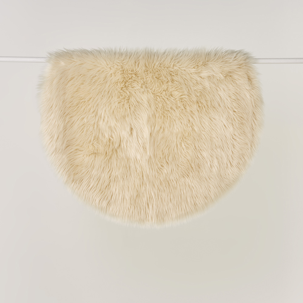 Ivory Round Polar Rug | Adairs