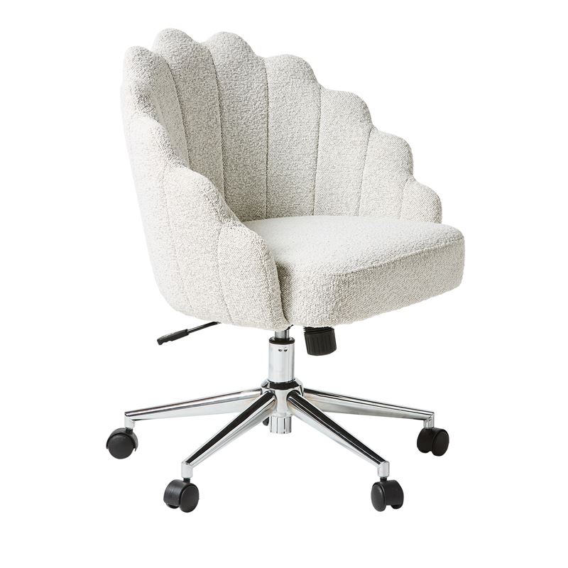 Arista Snow Boucle Desk Chair, Office Furniture