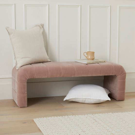 Carson Dusty Rose Bench Seat