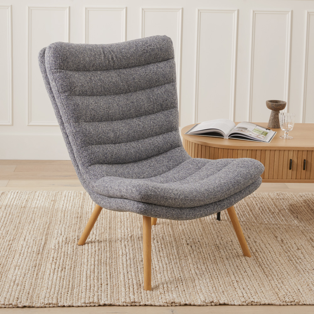 Glasgow Steel Blue Marle Chair Adairs