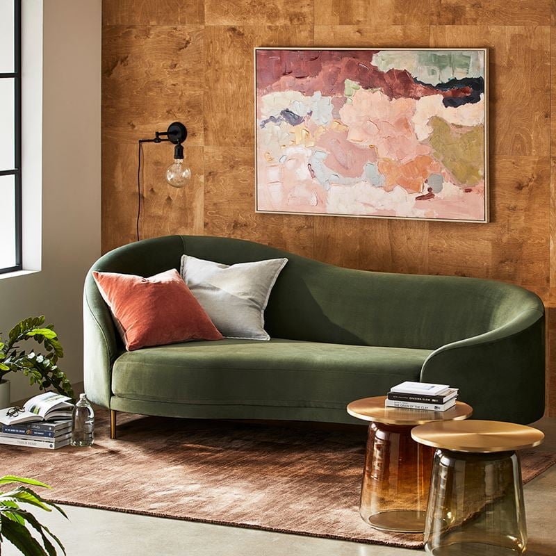 Messina Forest Green Sofa