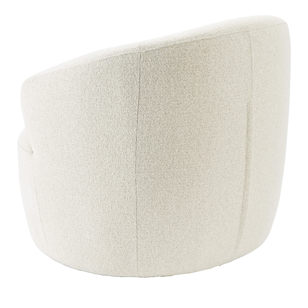 Kansas Pearl Boucle Swivel Chair Adairs