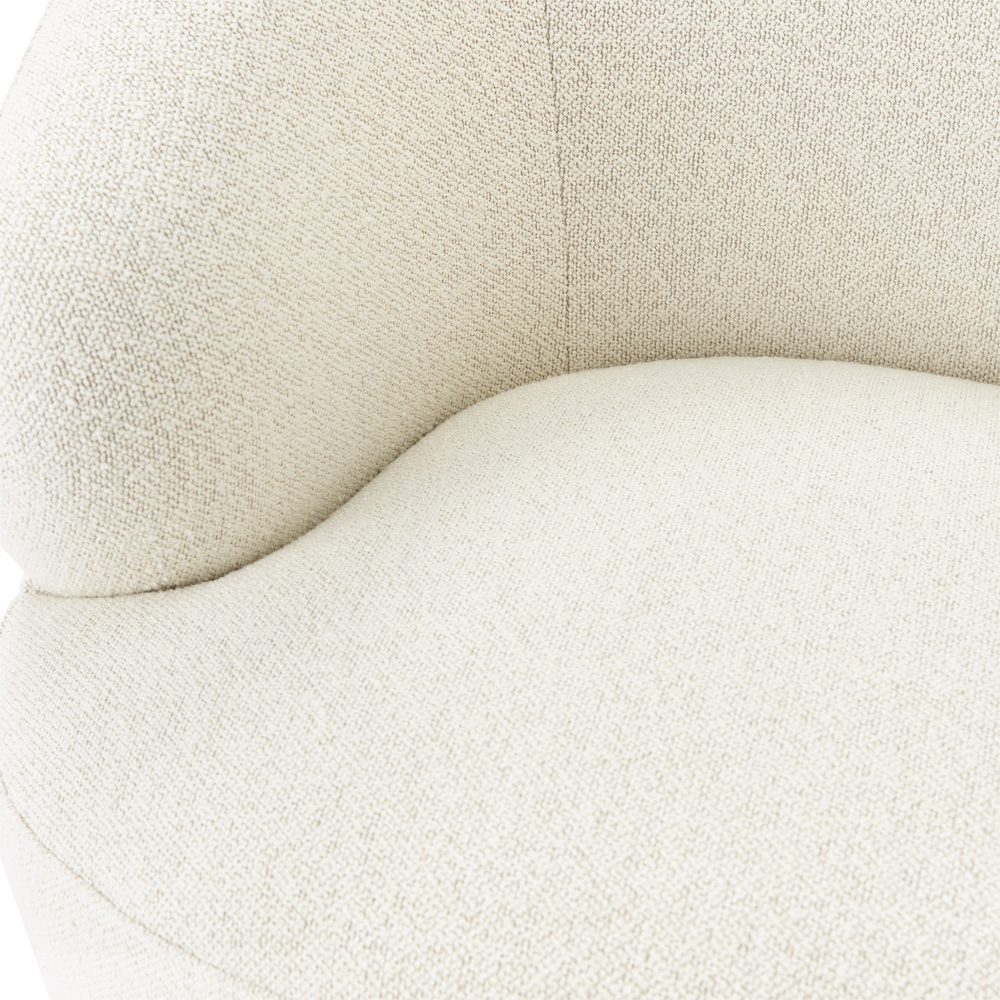 Kansas Pearl Boucle Swivel Chair Adairs
