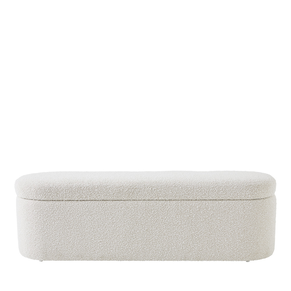Memphis Cream Boucle Large Blanket Box Adairs