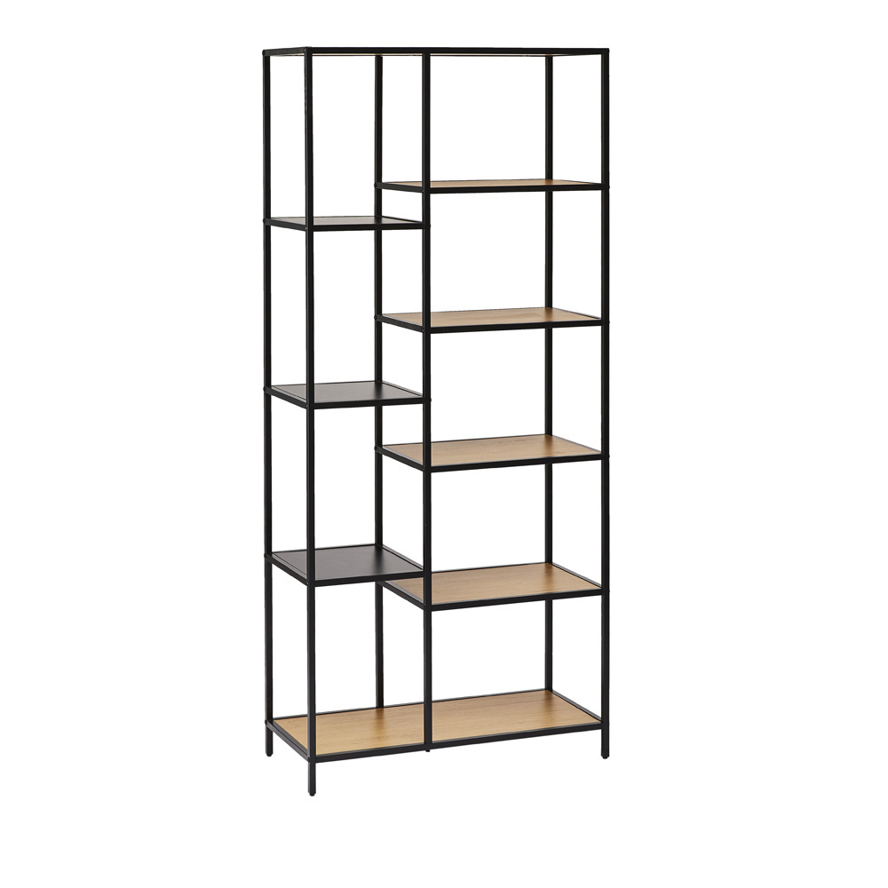 Jasper Black & Oak Large Shelving Unit Adairs
