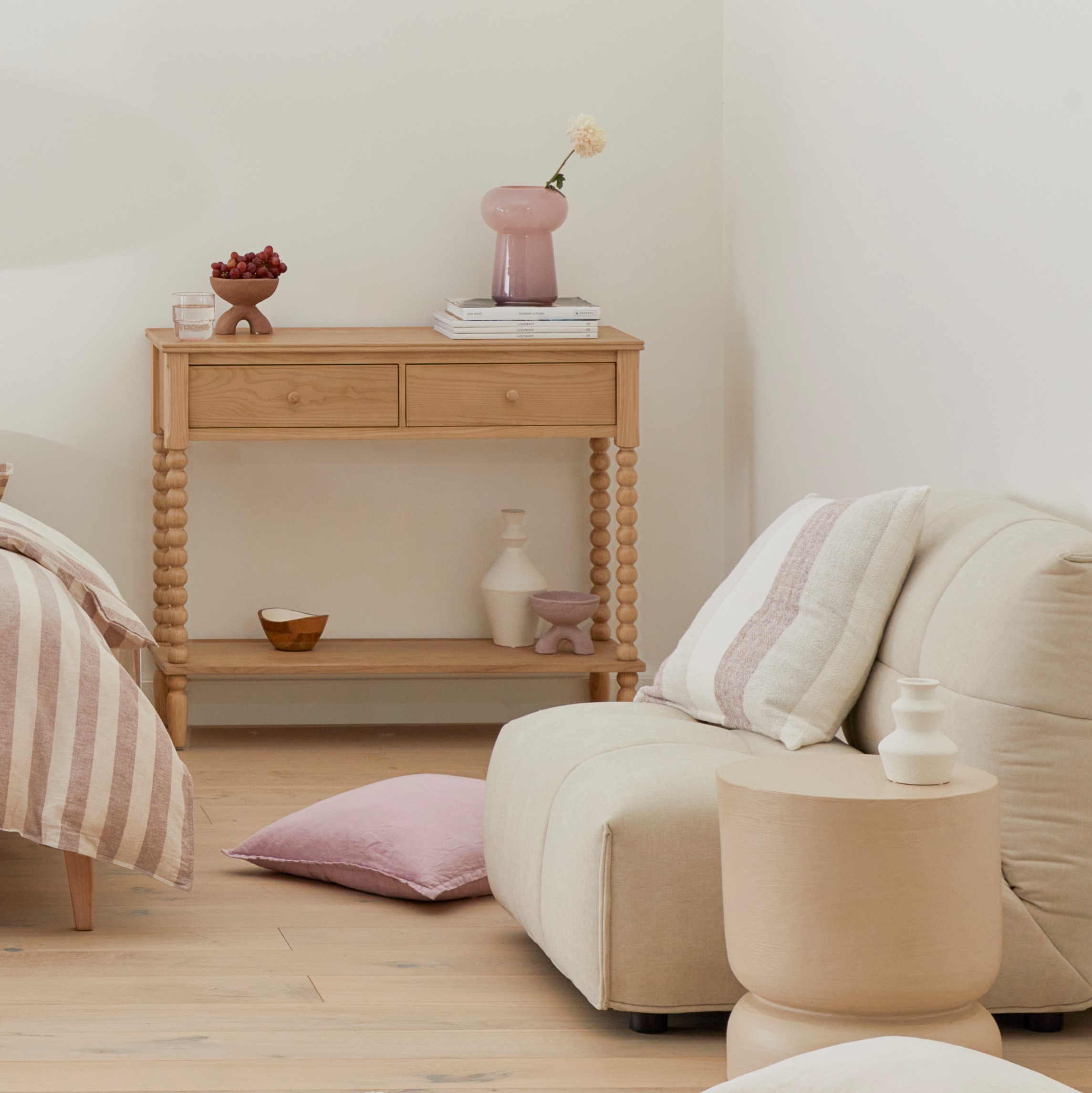 Miller Sand 1 Seater Lounge Chair Adairs