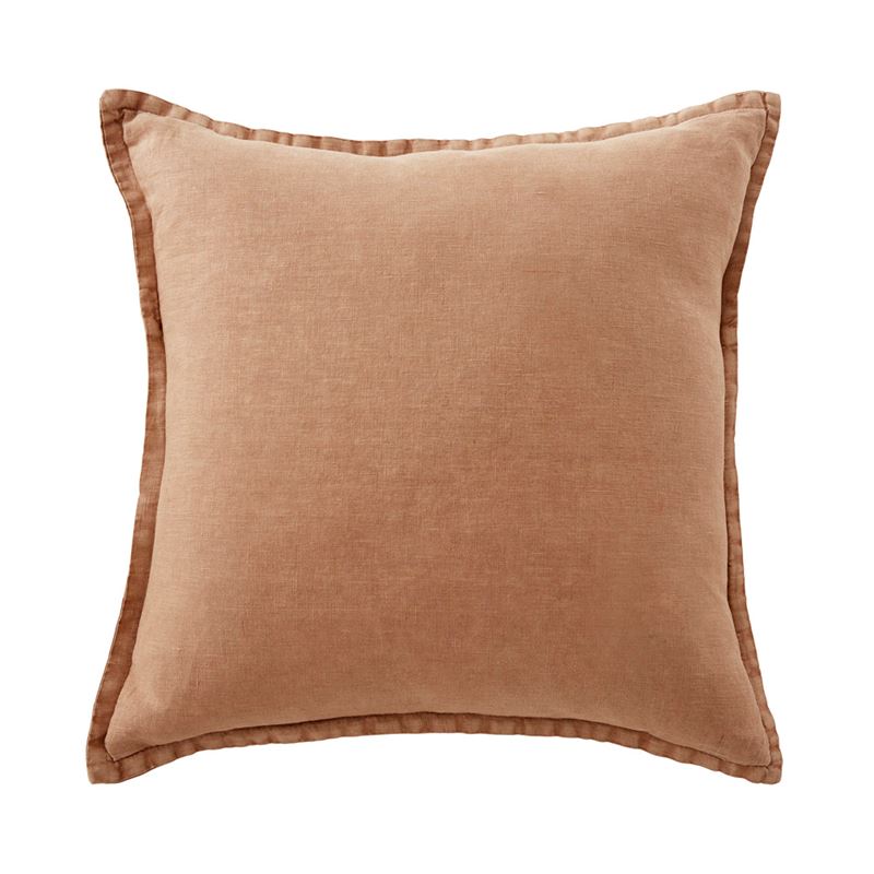 Belgian Hazelnut Vintage Washed Linen Cushion
