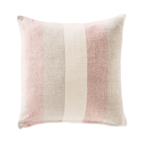 Cabo Natural & Dusty Rose Stripe Cushion