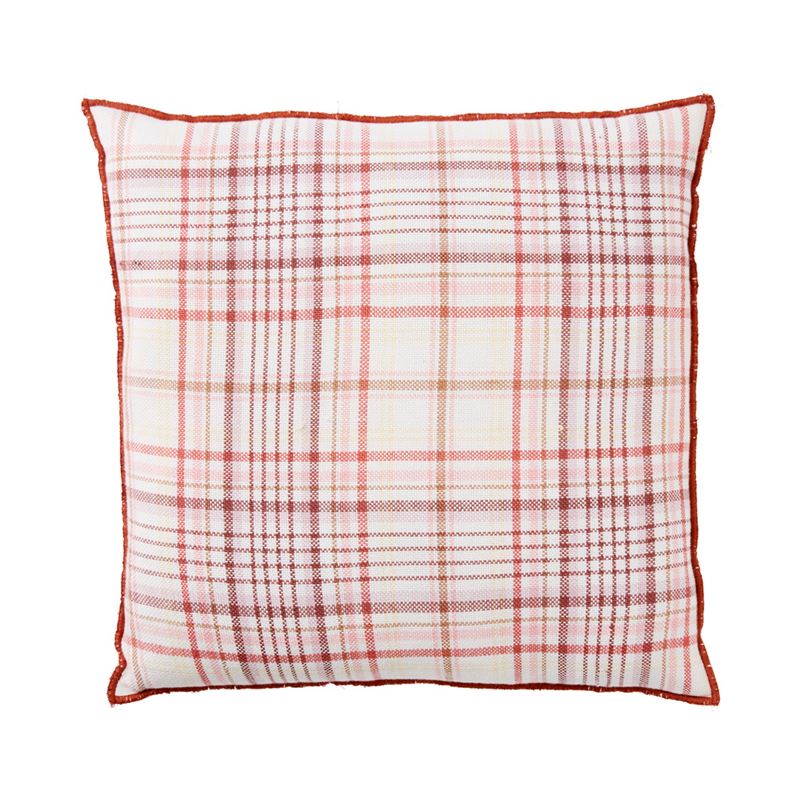 Sunset Pink Check Cushion