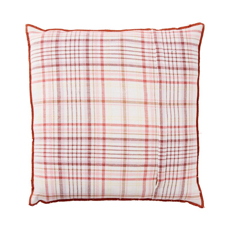 Sunset Pink Check Cushion