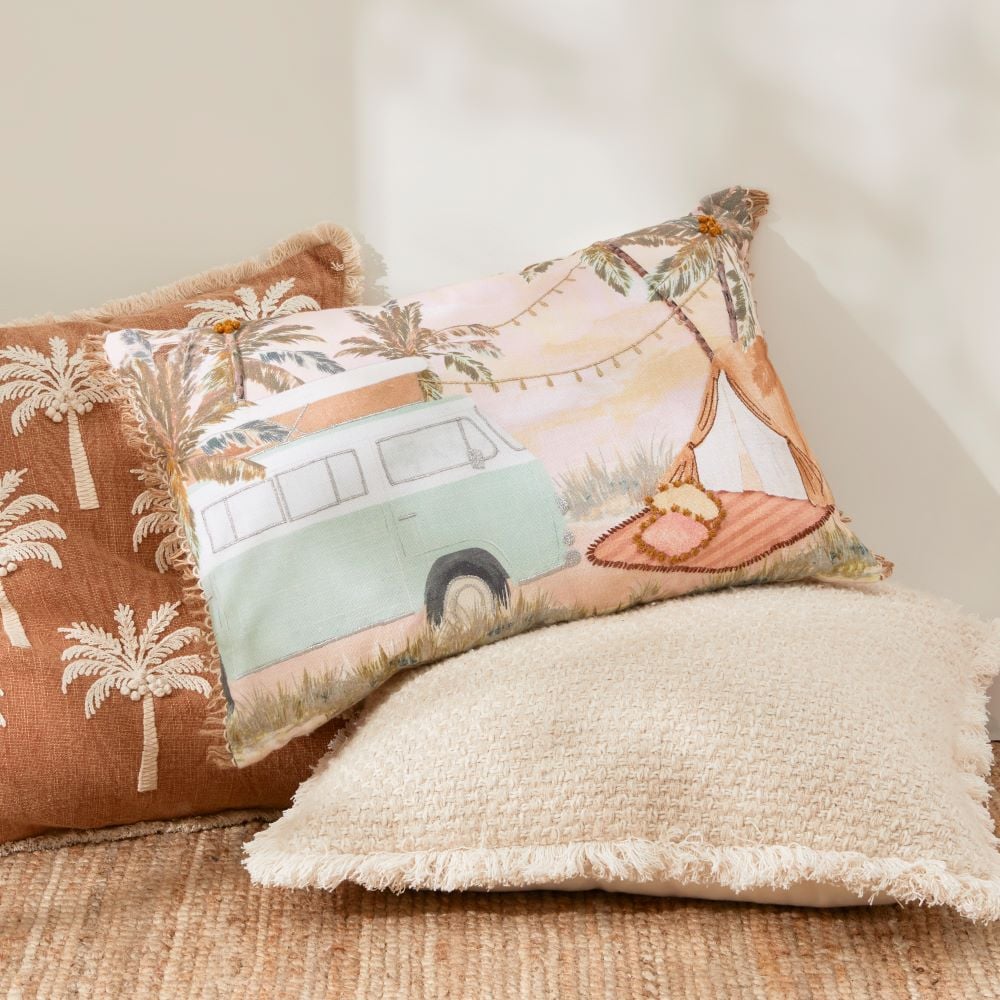 Glamping Pink Sunset Cushion Adairs