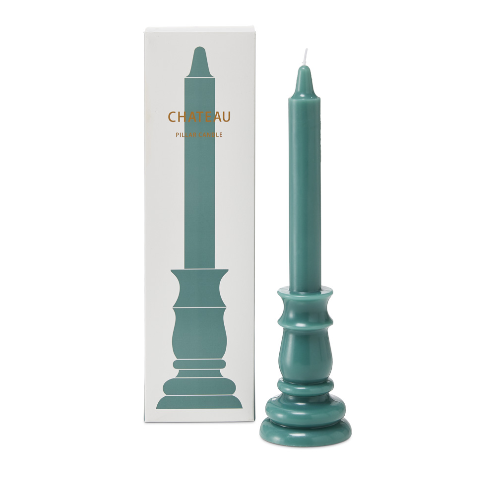 Chateau Sage Green Pillar Candle Adairs