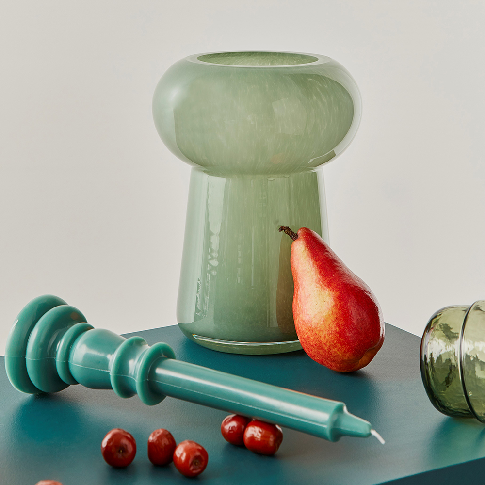 Chateau Sage Green Pillar Candle Adairs