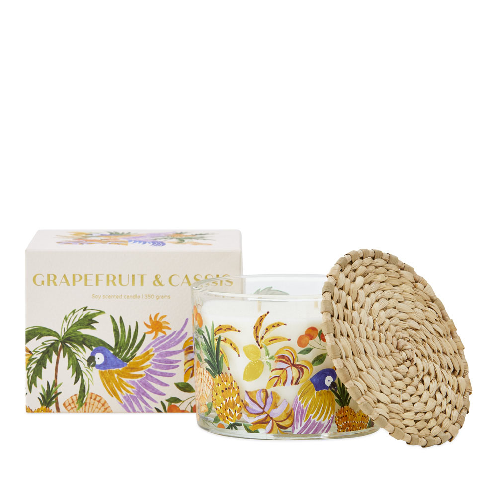 Wild Blooms Grapefruit + Cassis Candle 350g Adairs
