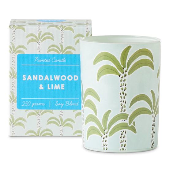 Printed Sandalwood & Lime Candle