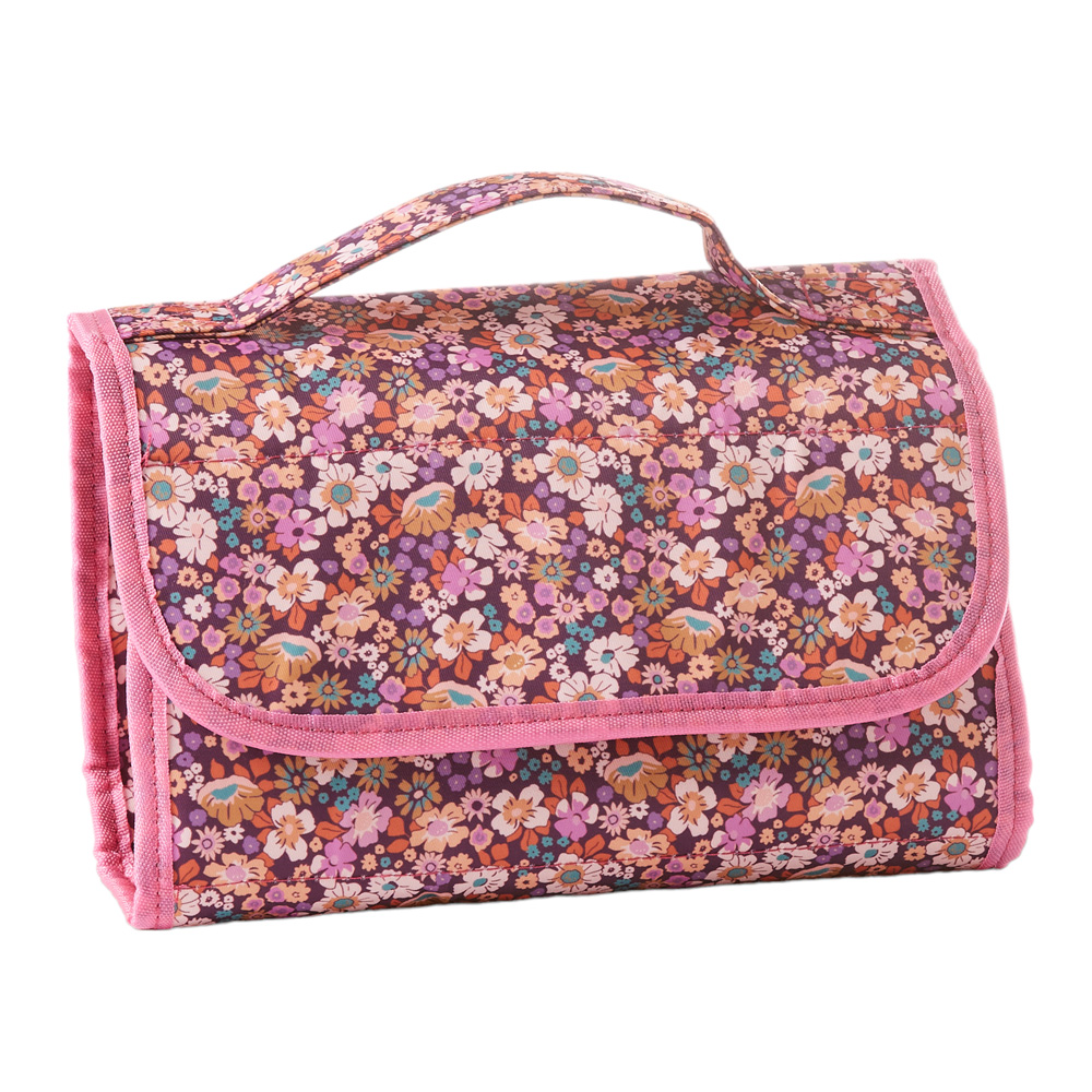 Hanging Cosmetic Bag in Fleur Ink main image 1