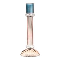 San Marco Blue, Pink & Amber Column Candleholder