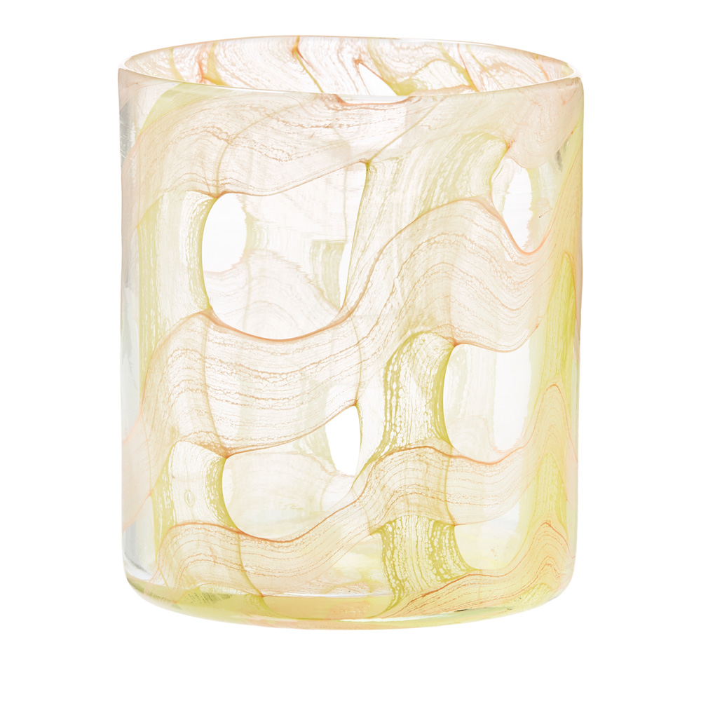 Lattice Orange & Yellow Vase Adairs
