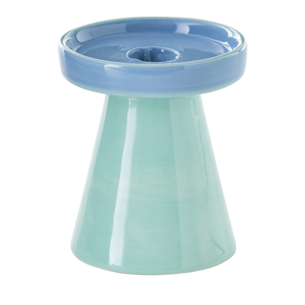 Contrast Mint & Blue Candle Holder Adairs