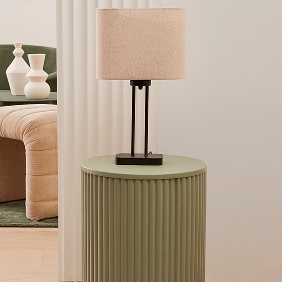 Harlow Black Table Light Adairs