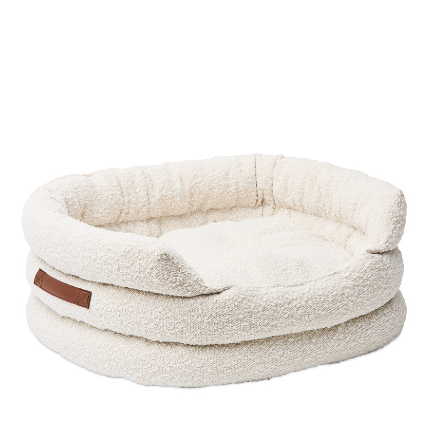 Cream dog bed top