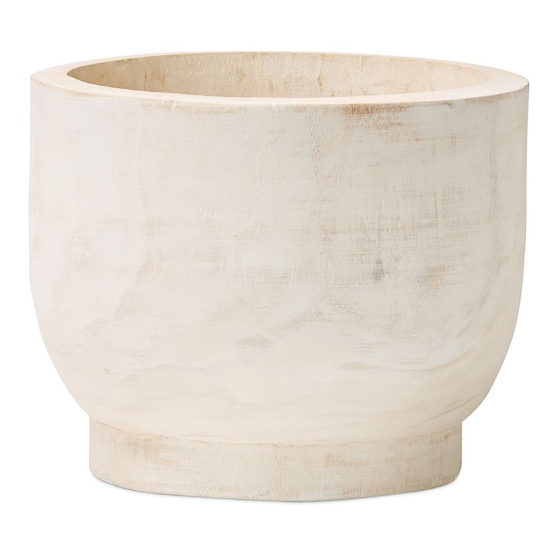 Jasper White Wash Timber Pot