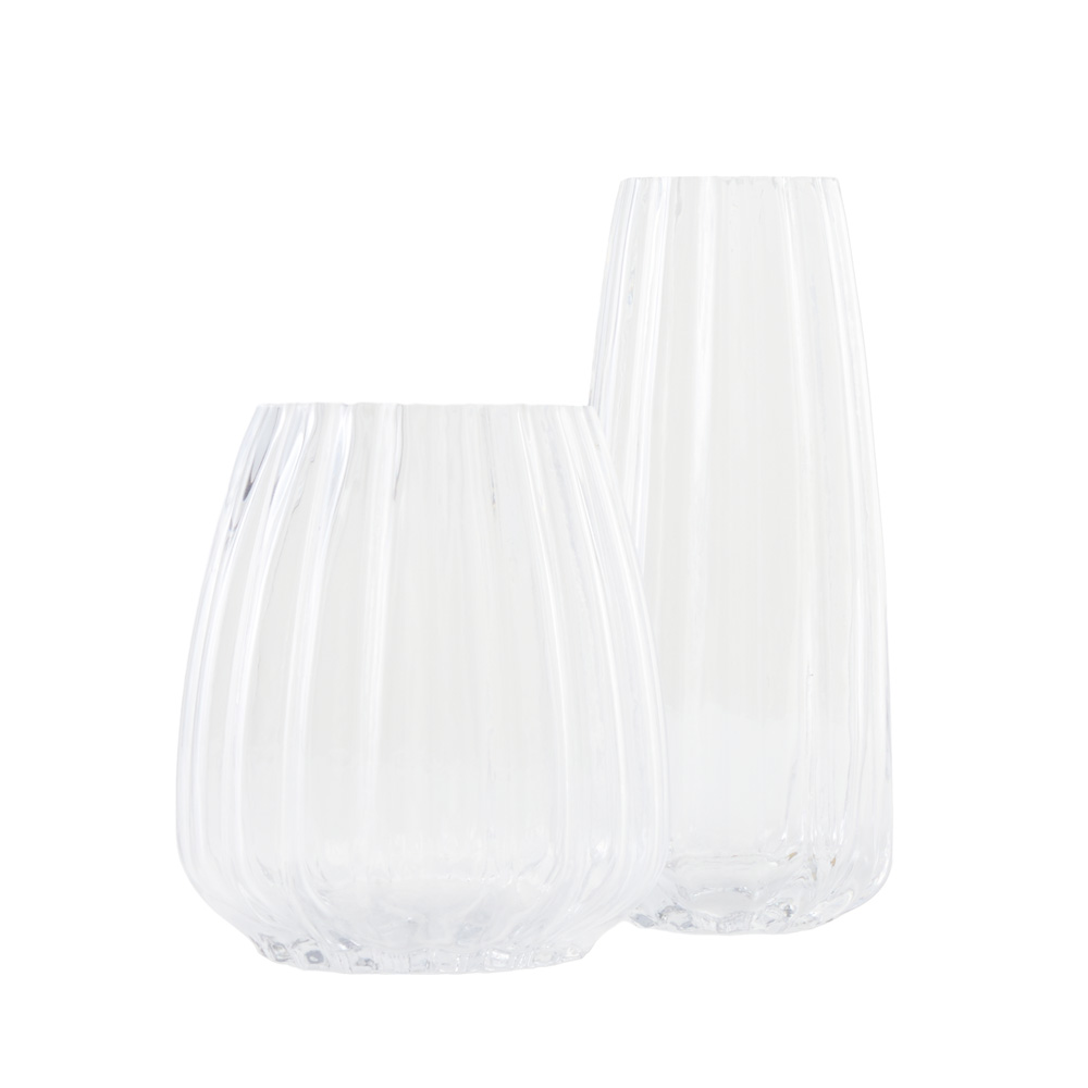 Lotus Clear Tall Vase Adairs