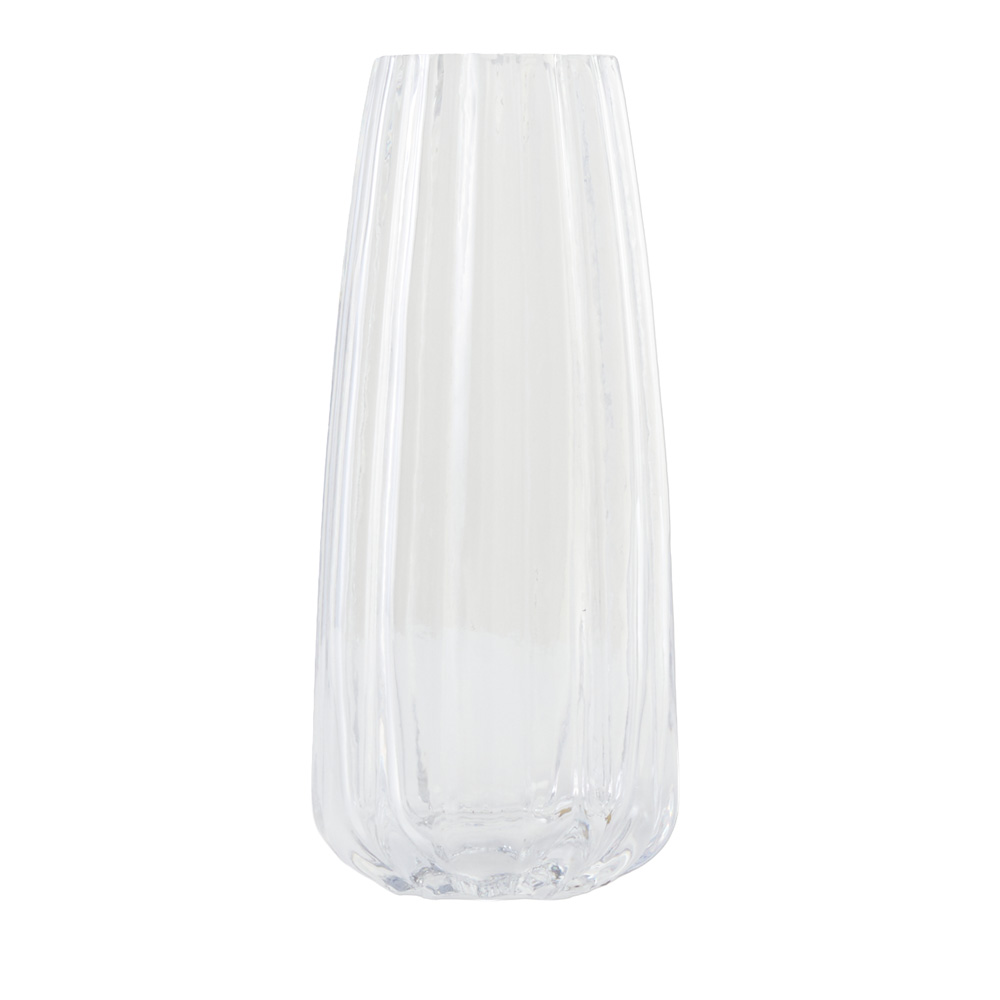 Lotus Clear Tall Vase Adairs