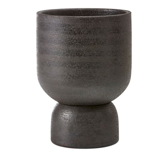 Textured Black Sand Pot