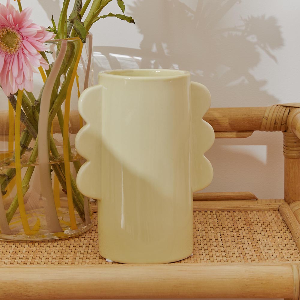 Sunset Pale Yellow Vase Adairs