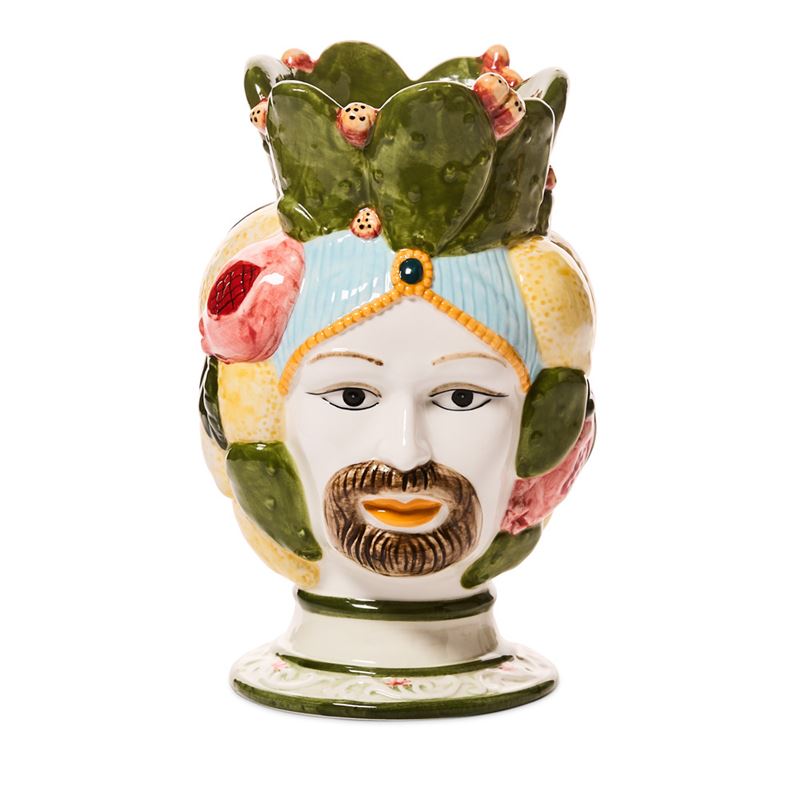 Mondello Head Green Vase