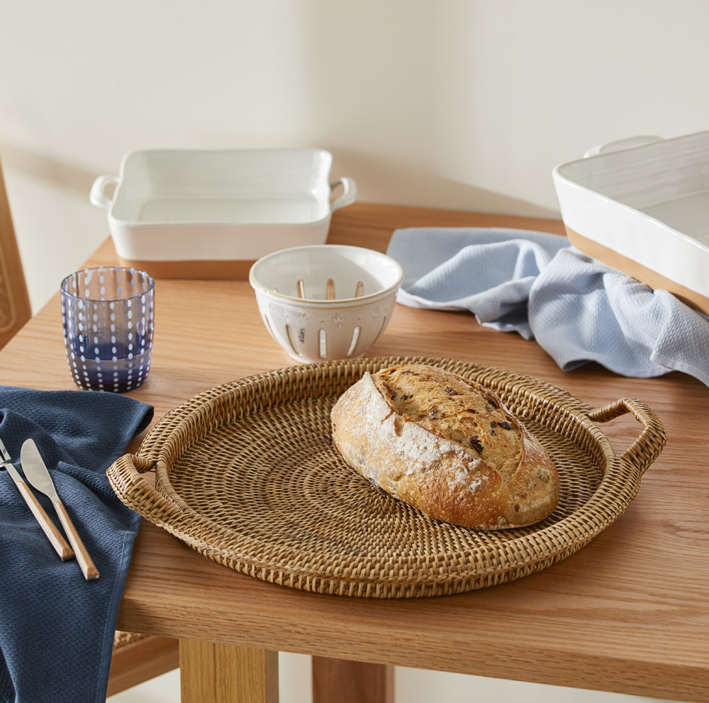 Portsea Natural Round Tray Adairs