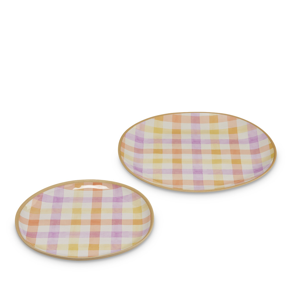 Summer Sorbet Gingham Melamine Servingware Adairs