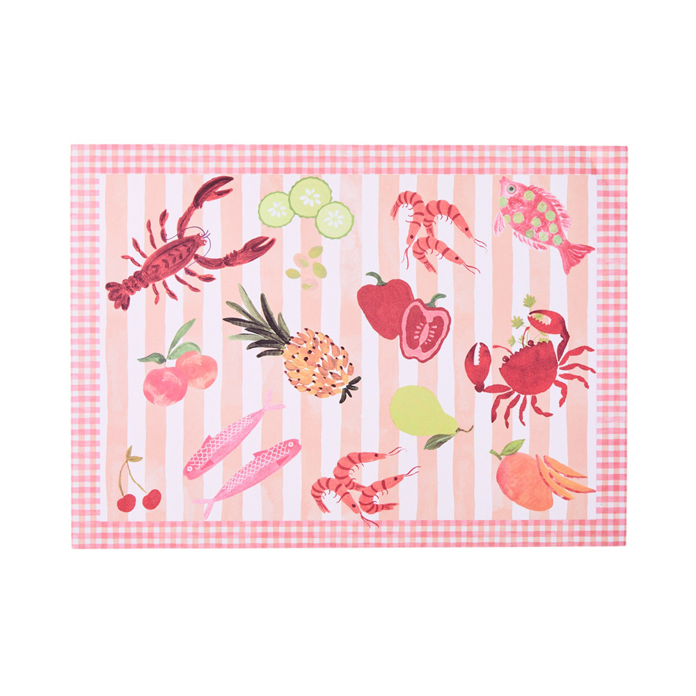 Summertime Foodie Market Paper Placemats Pack of 50 Adairs