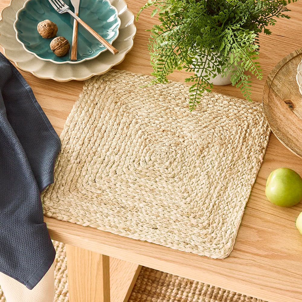 Sicily Collection Pack of 2 Natural Square Placemats Adairs